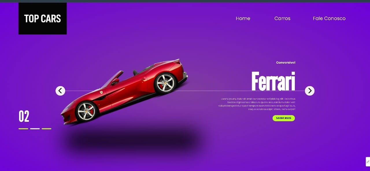 Landing Page Loja de Carros